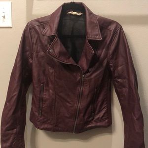 Faux Leather Moto Jacket